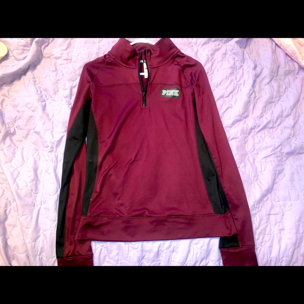 Maroon colored Victoria’s Secret Pink sweatshirt